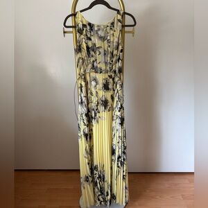 Eliza J Yellow and Green Spaghetti Strap Maxi Sundress